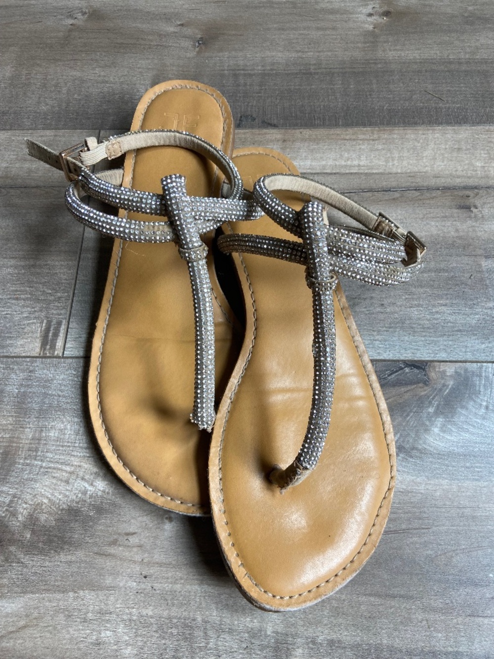 Rhinestone Thong Sandals
